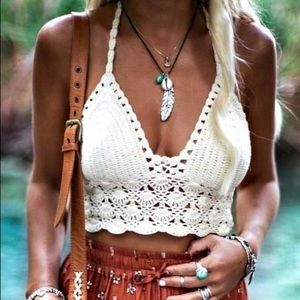 Croquet Crop Halter Top